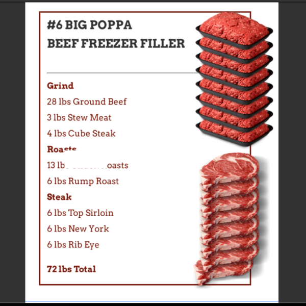 #6 Big Poppa Beef Freezer Filler